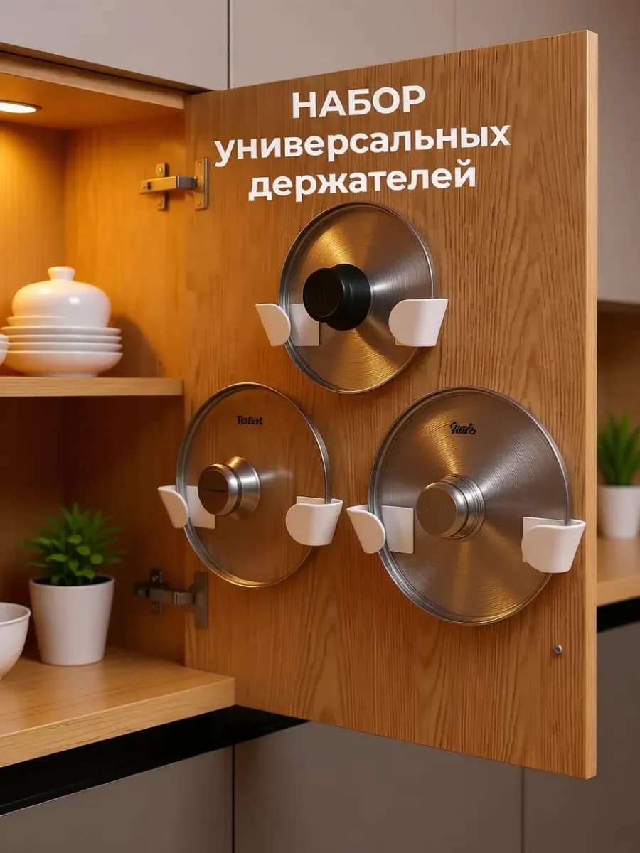 Подставка для крышек от кастрюль и сковородок без сверления