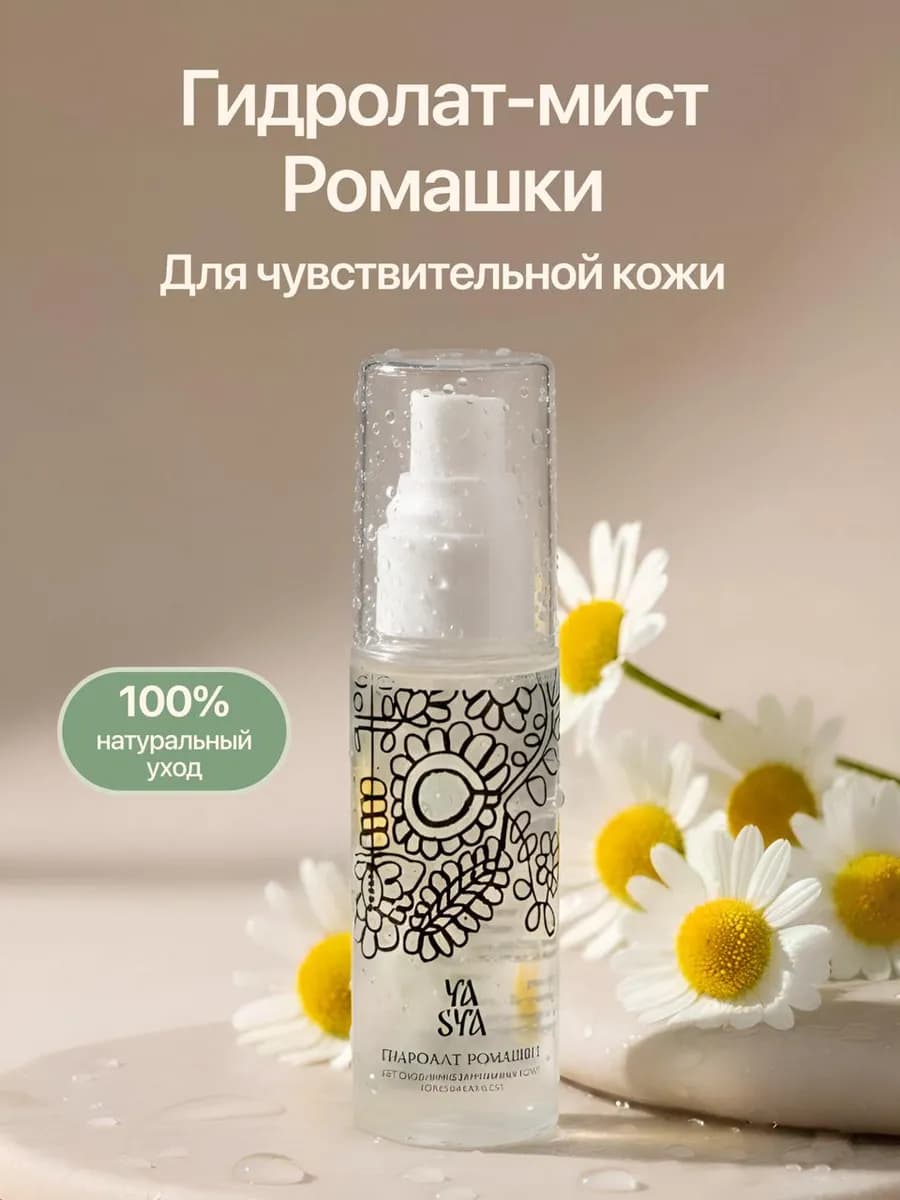Гидролат ромашки для лица, натуральный мист для кожи, 100 мл