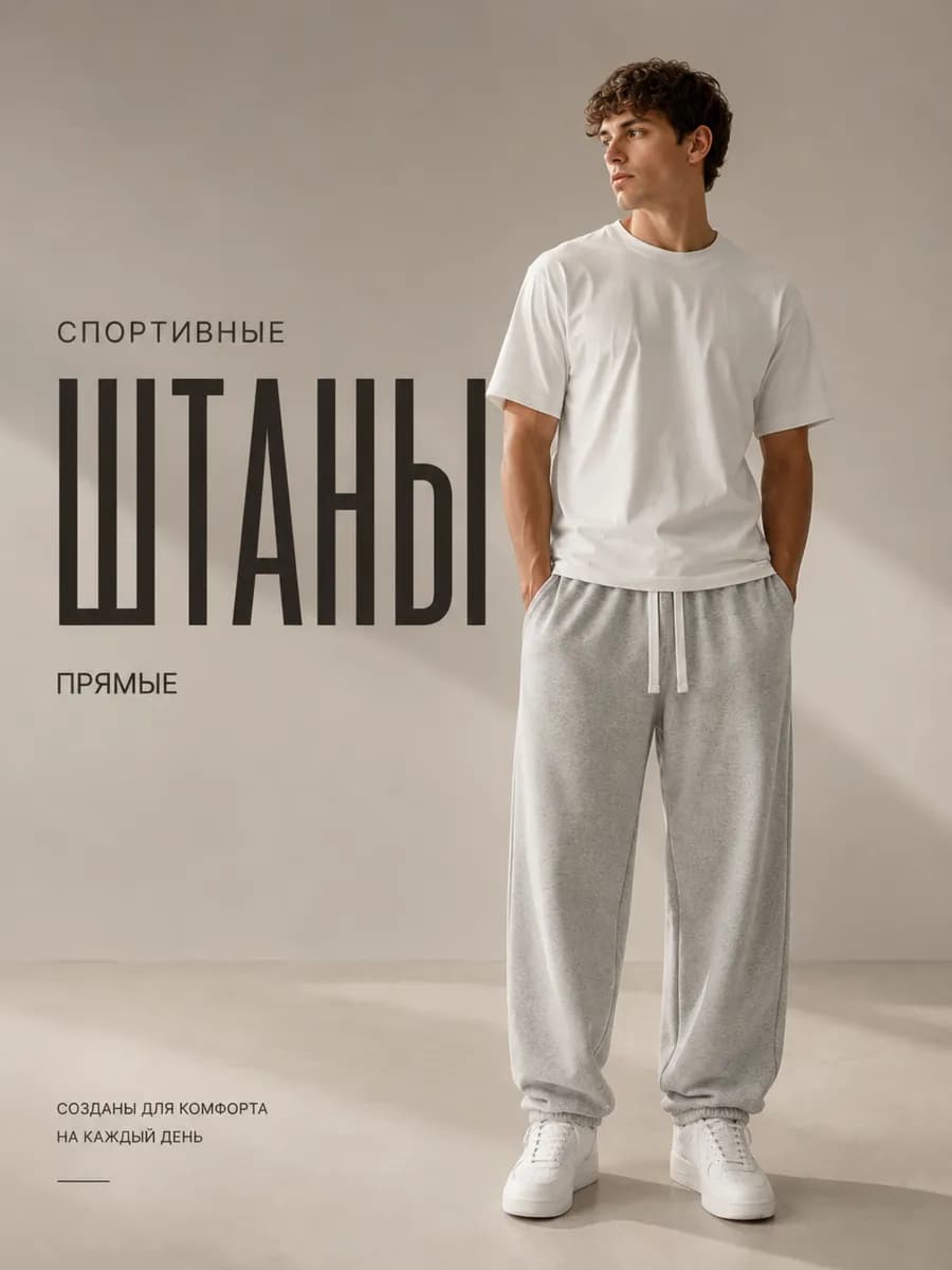 Спортивные штаны прямые