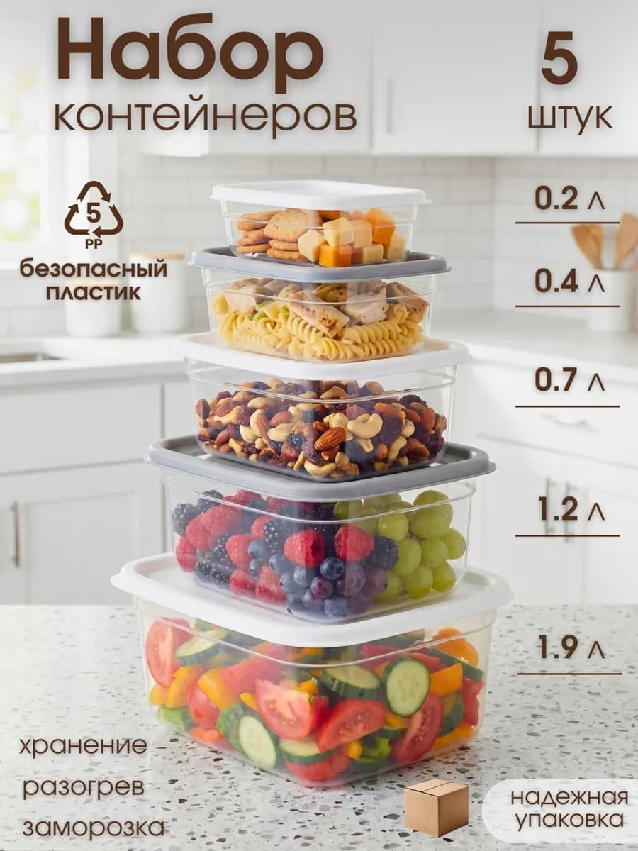 Герметичные контейнеры для еды и хранения продуктов