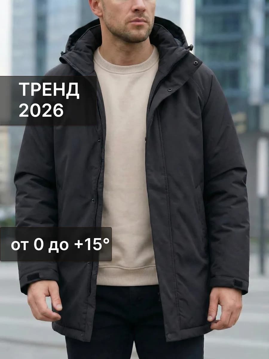 Куртка демисезонная с капюшоном утепленная