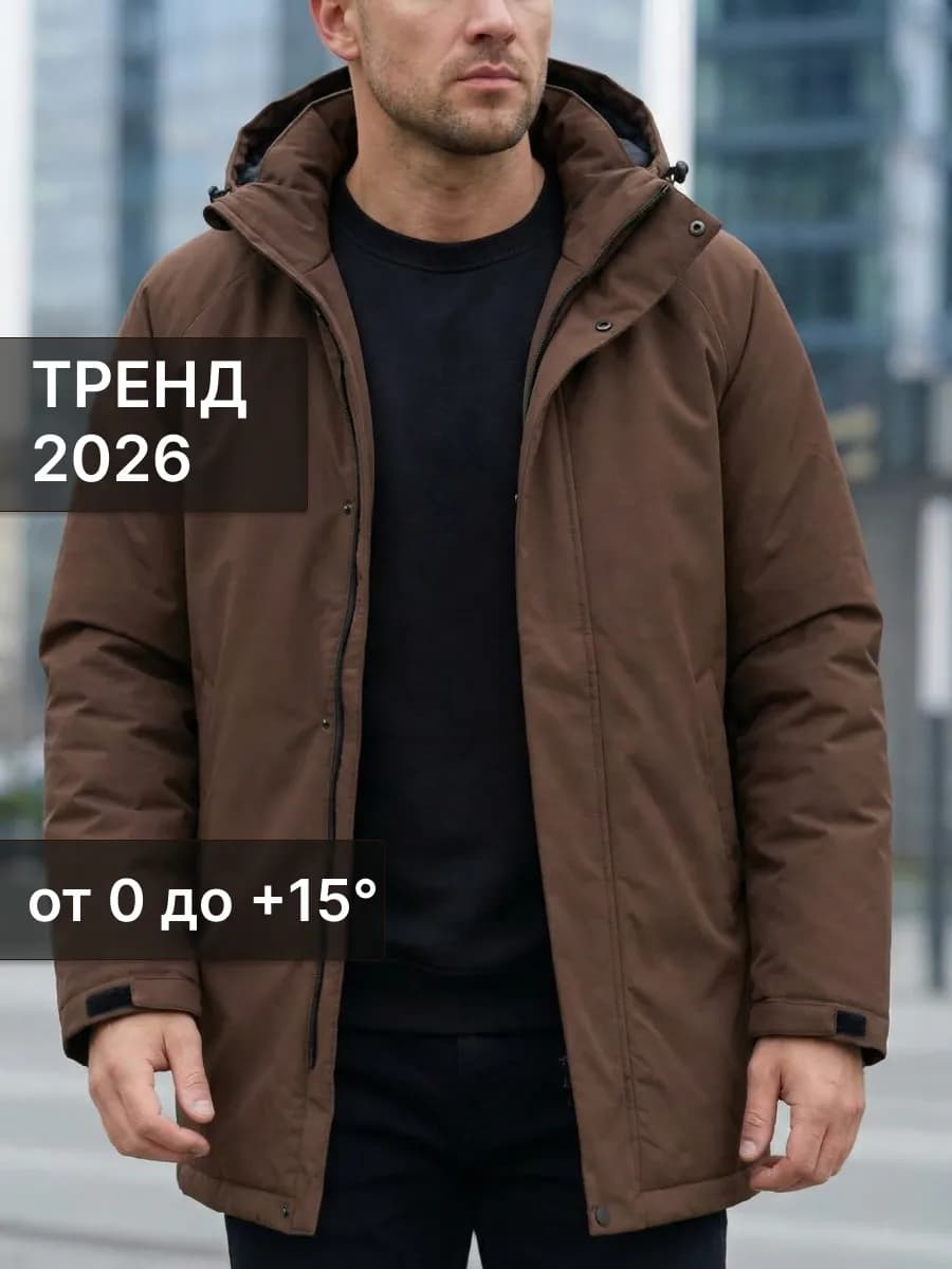Куртка демисезонная с капюшоном утепленная