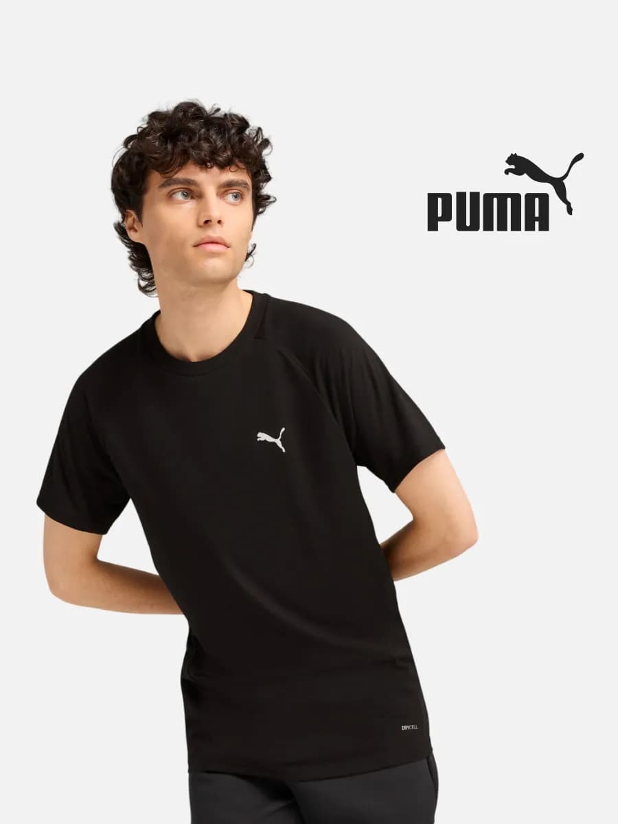 Футболка черная хлопок Evostripe Tee