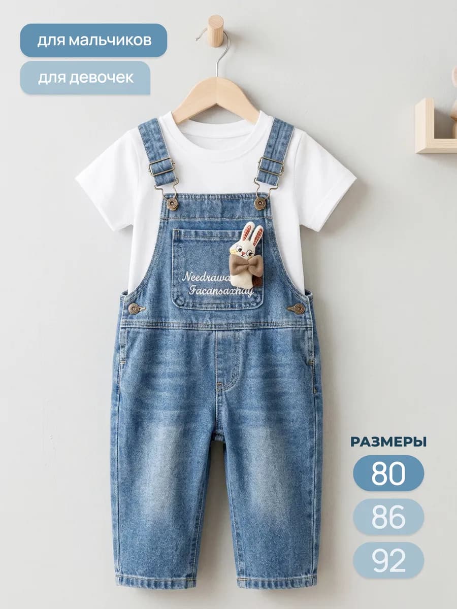 Джинсовый комбинезон для малыша