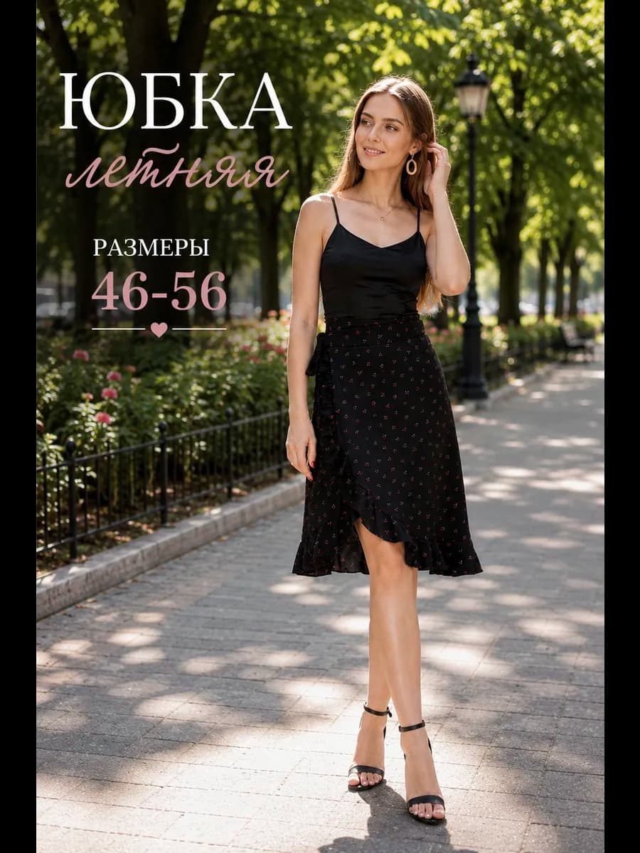 Юбка летняя короткая на запах