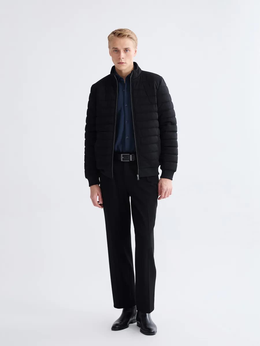 Мужская куртка slim fit со стойкой