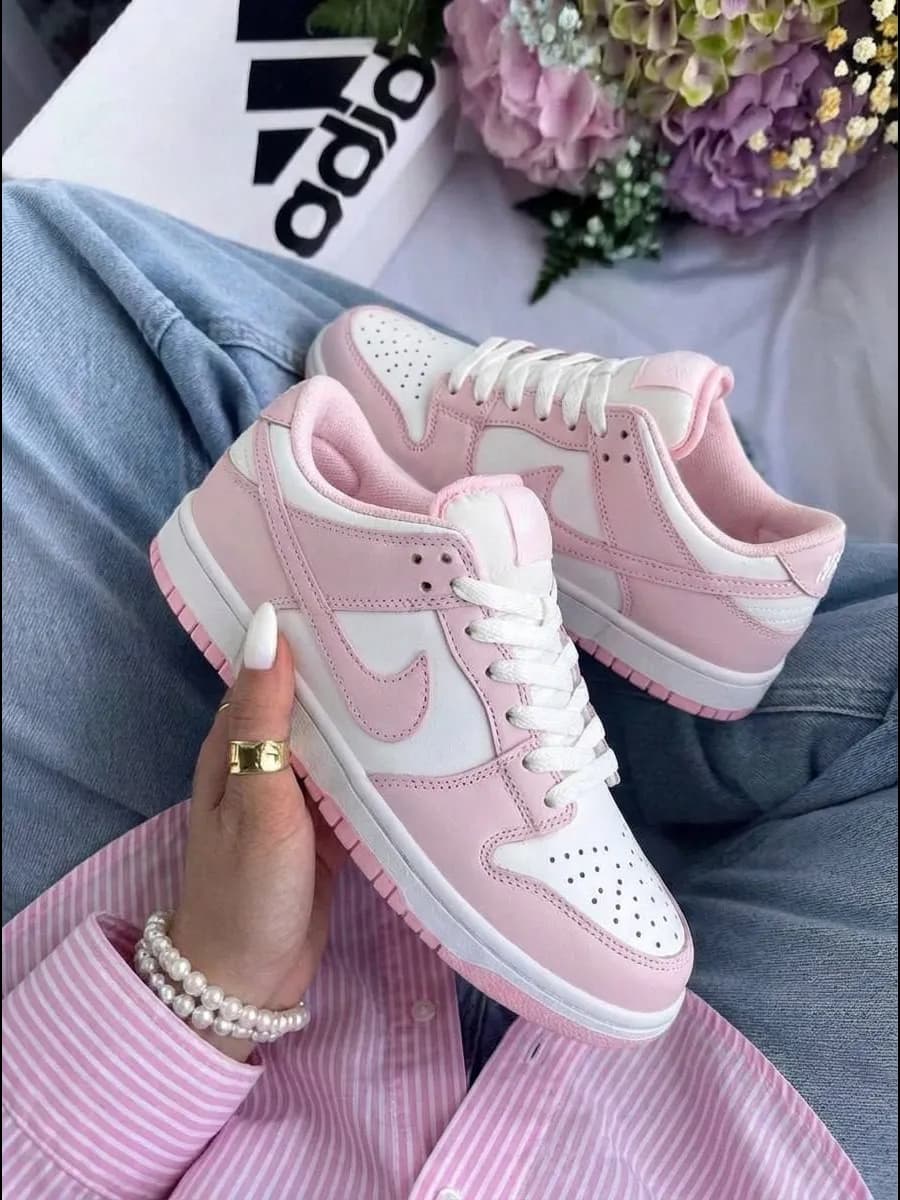 Кроссовки sb dunk low розовые кеды для школы