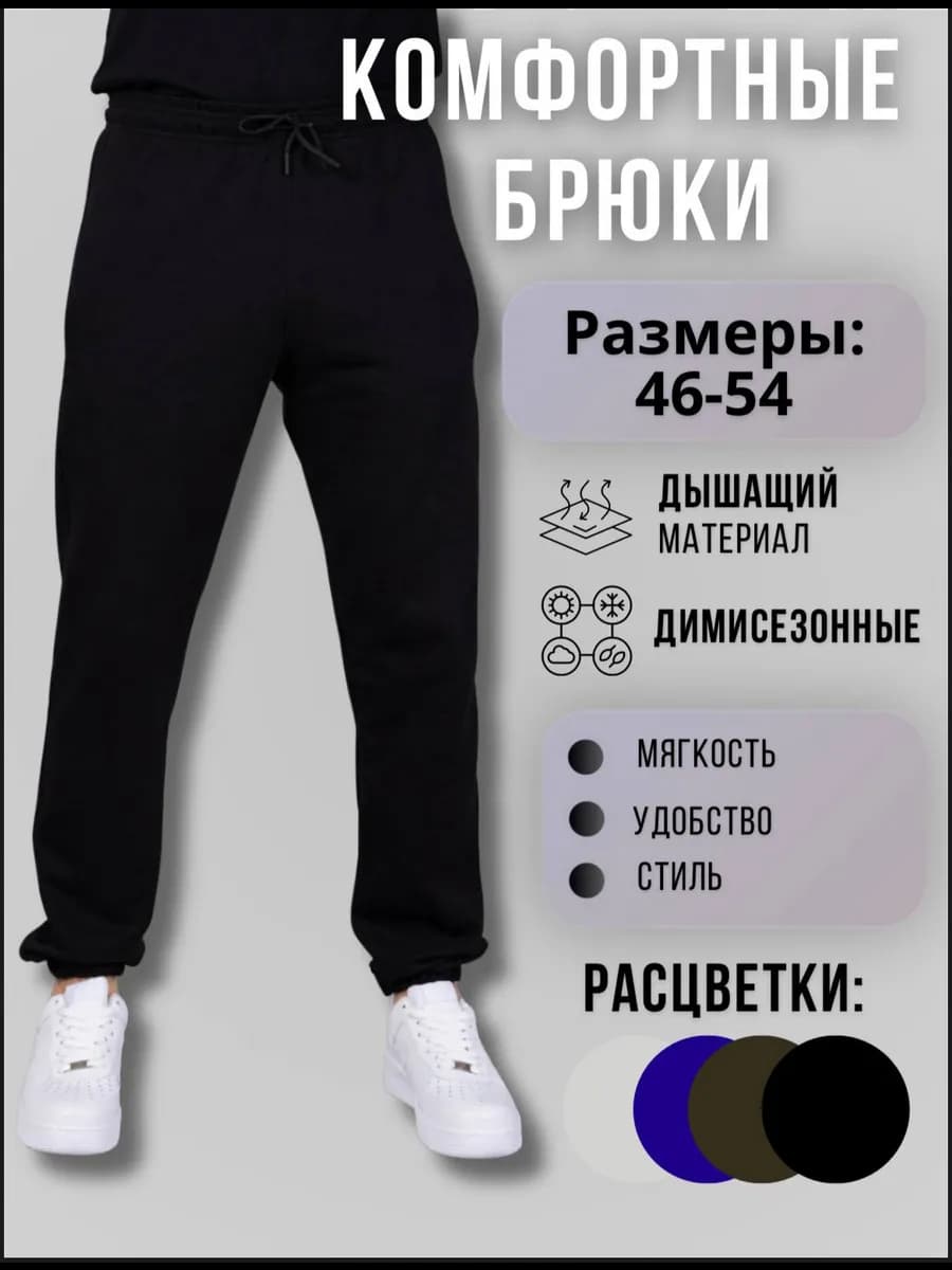 Брюки спортивные базовые хлопок