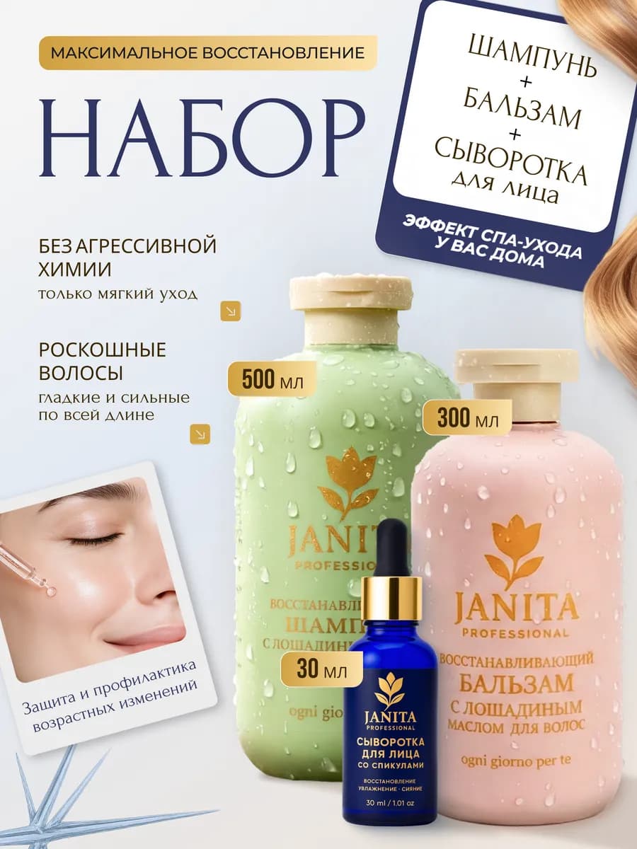 Набор уходовой косметики для лица и волос