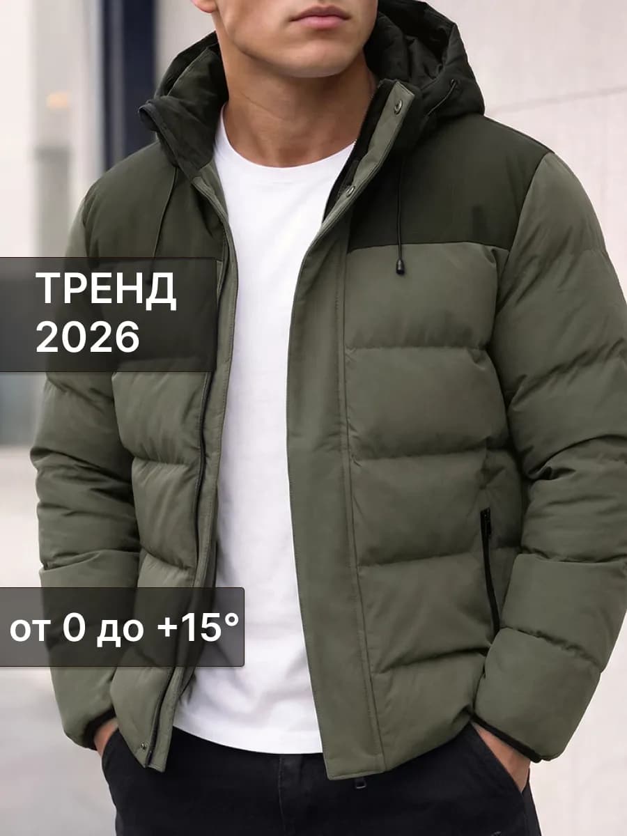 Куртка демисезонная с капюшоном утепленная