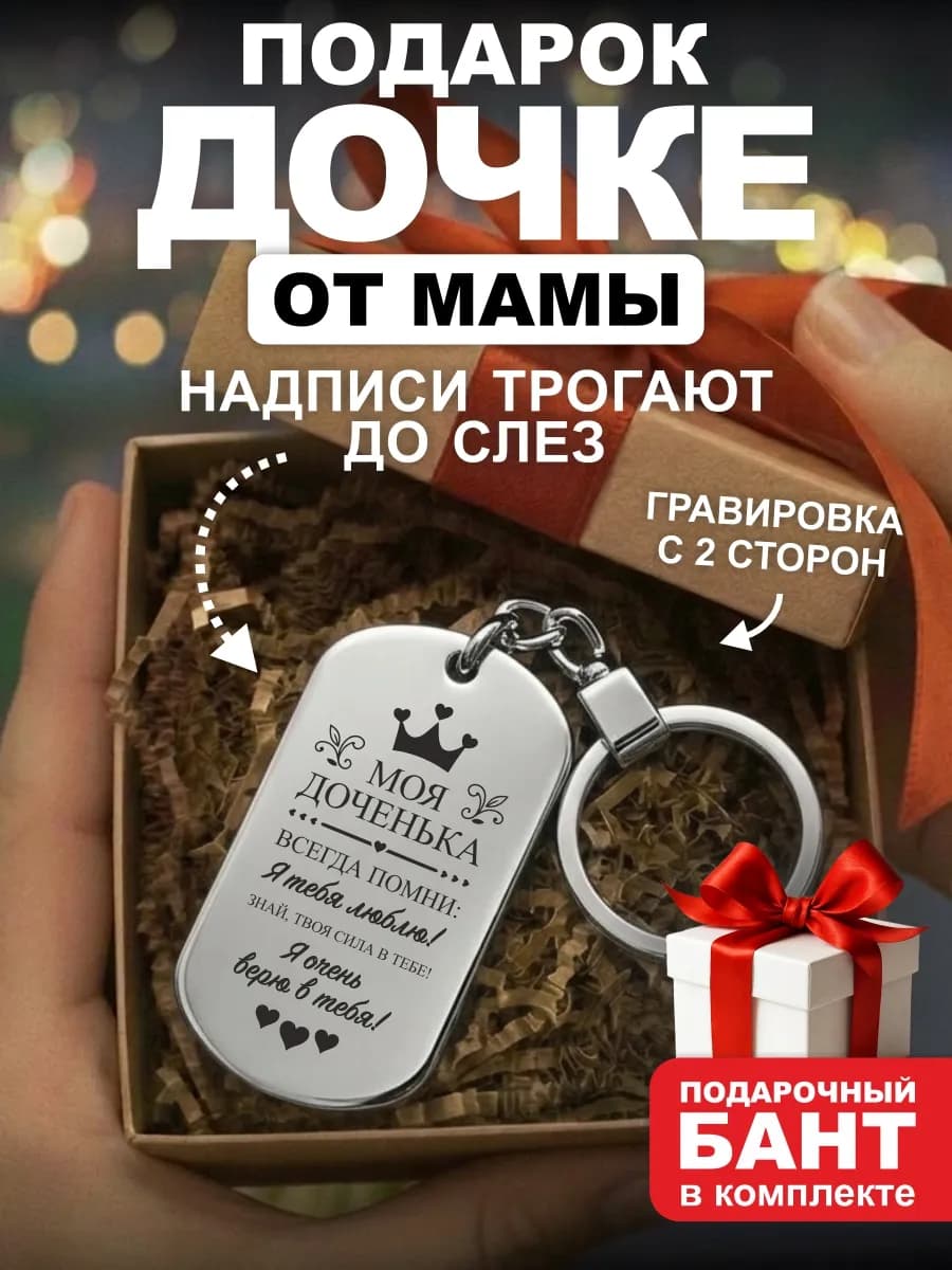 Подарок дочке на новый год рождество день рождения брелок