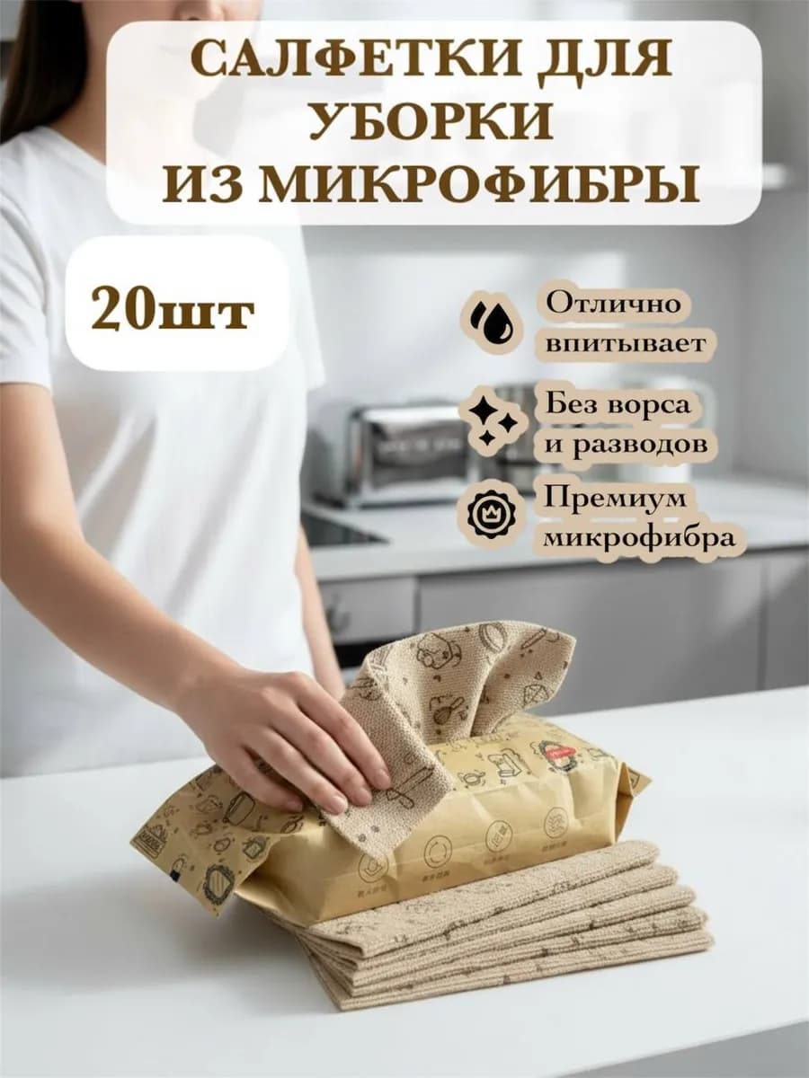 Салфетки для уборки из микрофибры
