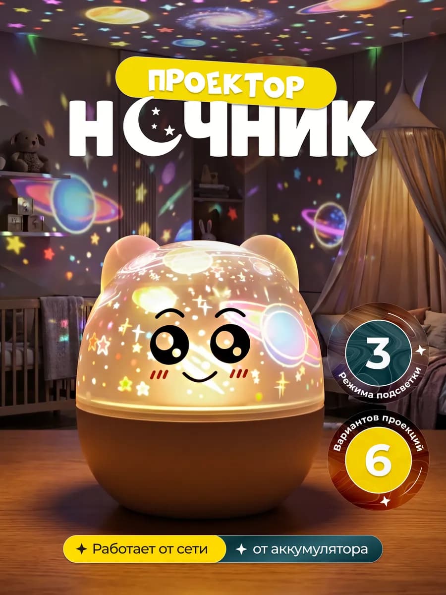Ночник проектор детский светильник