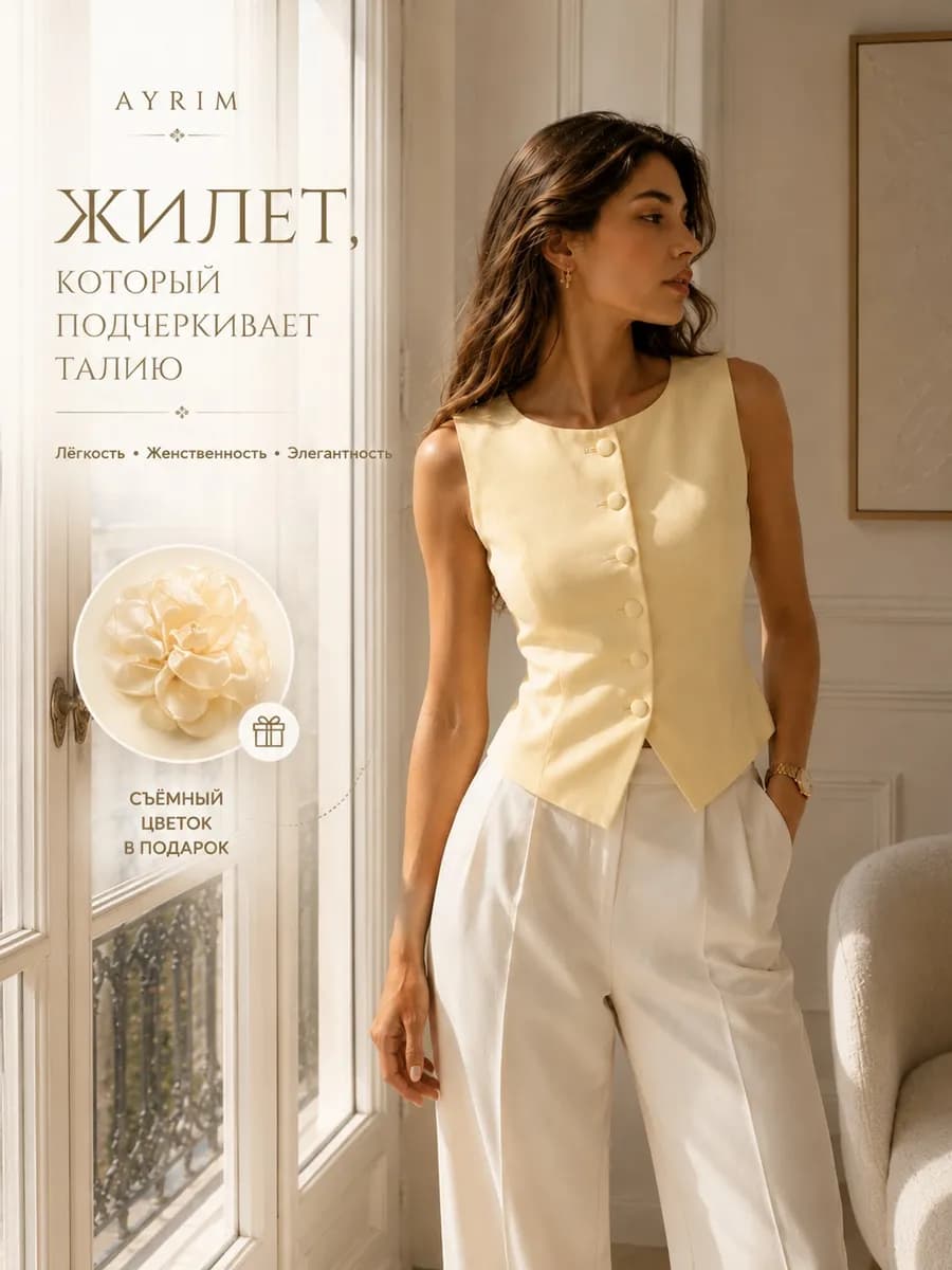 Жилет классический приталенный