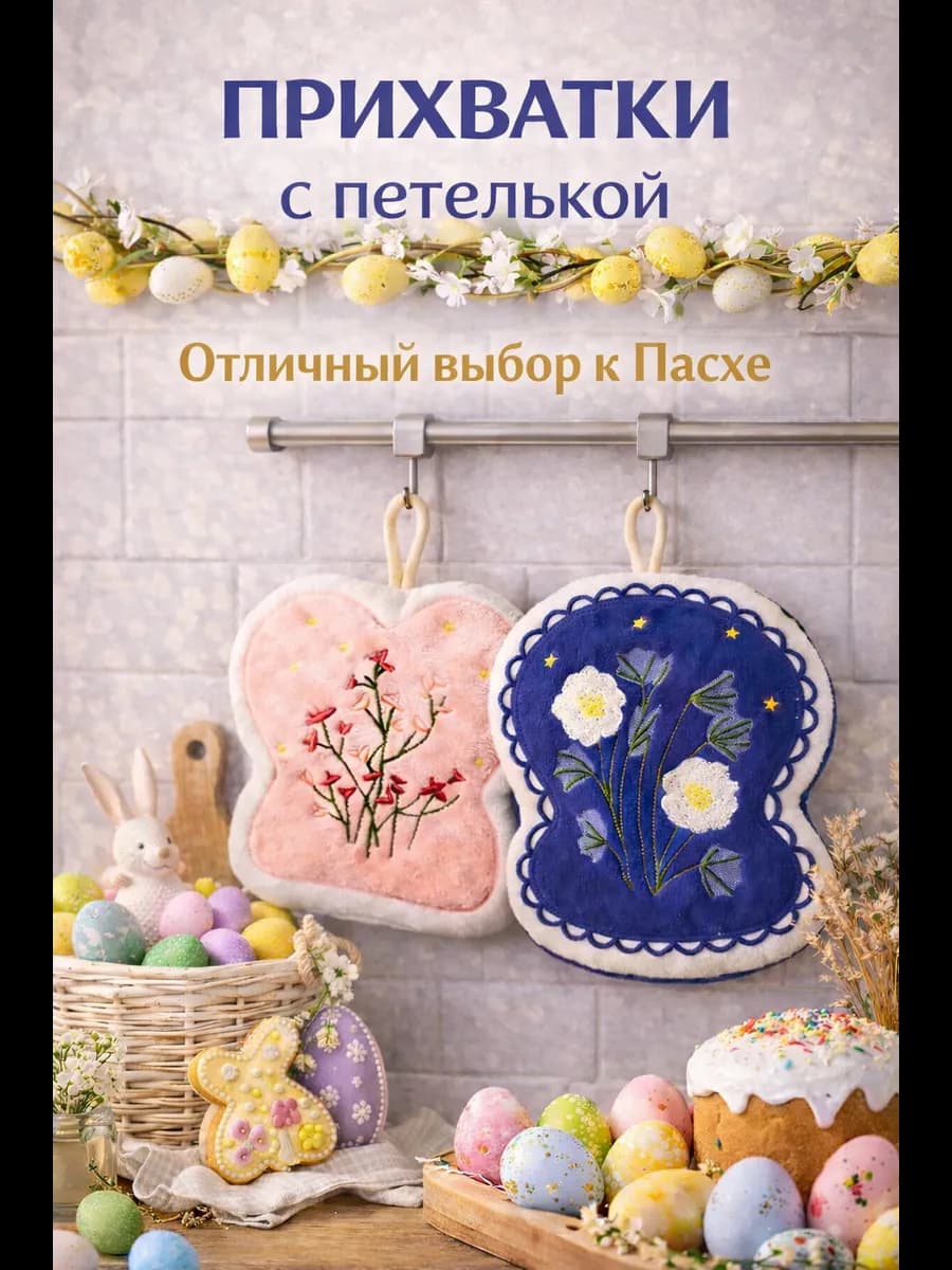 прихватки кухонные набор с варежкой