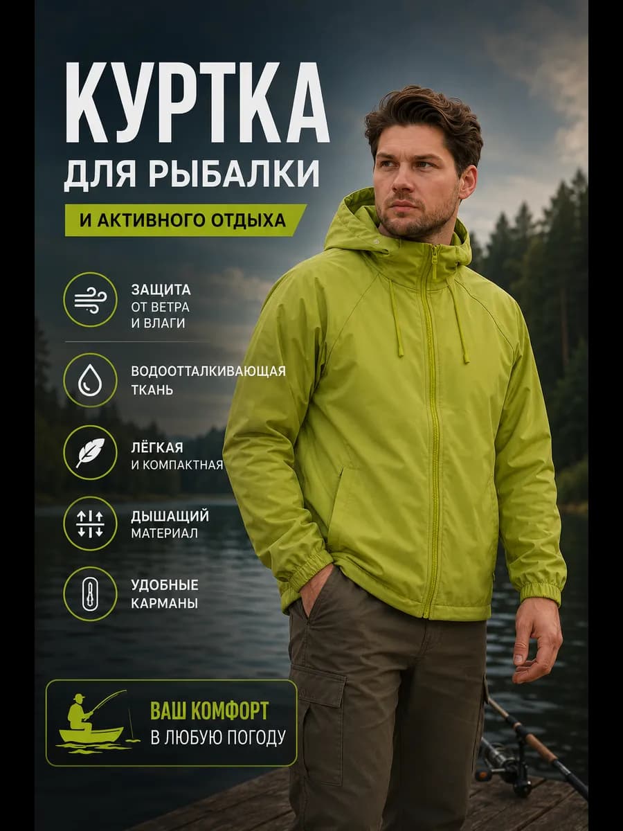 Ветровка демисезонная куртка с капюшоном