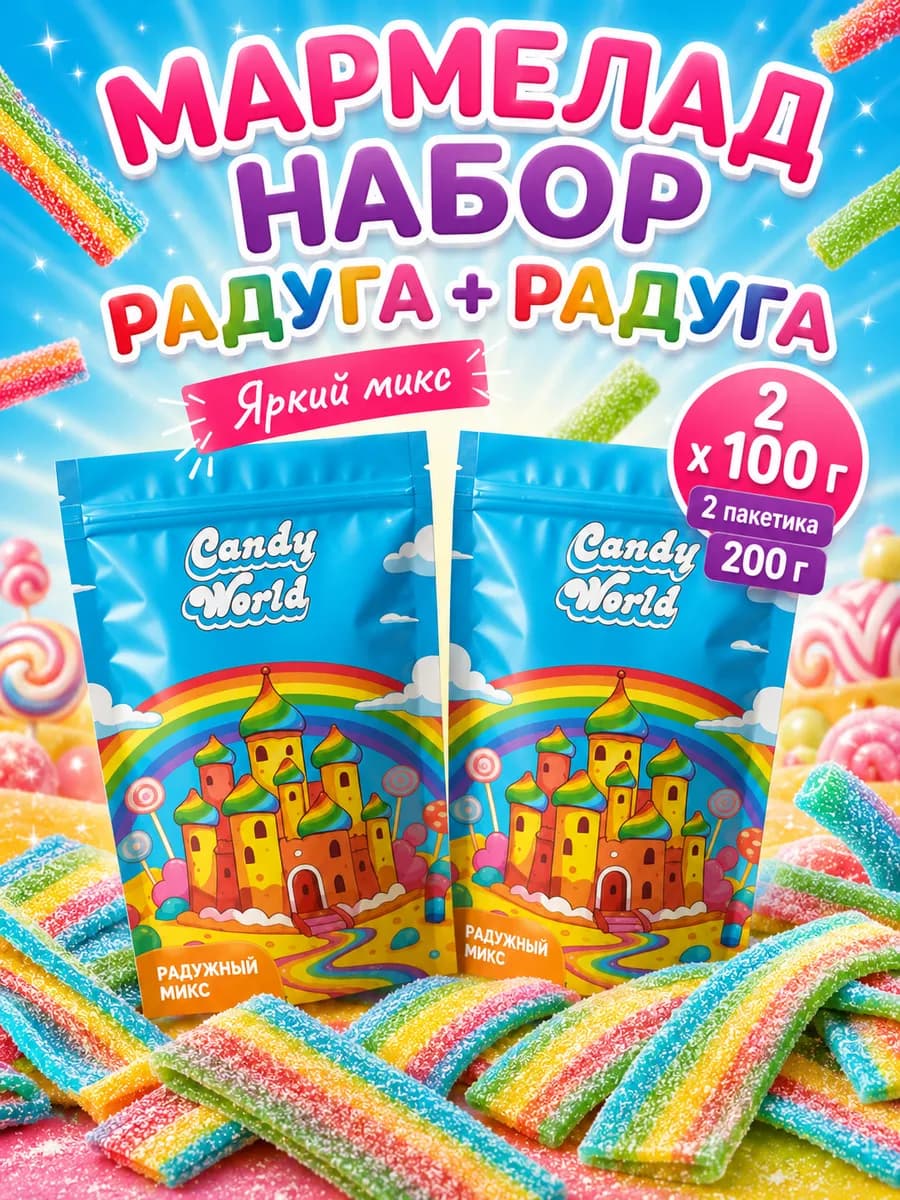 Мармелад жевательный набор Радуга 200 г