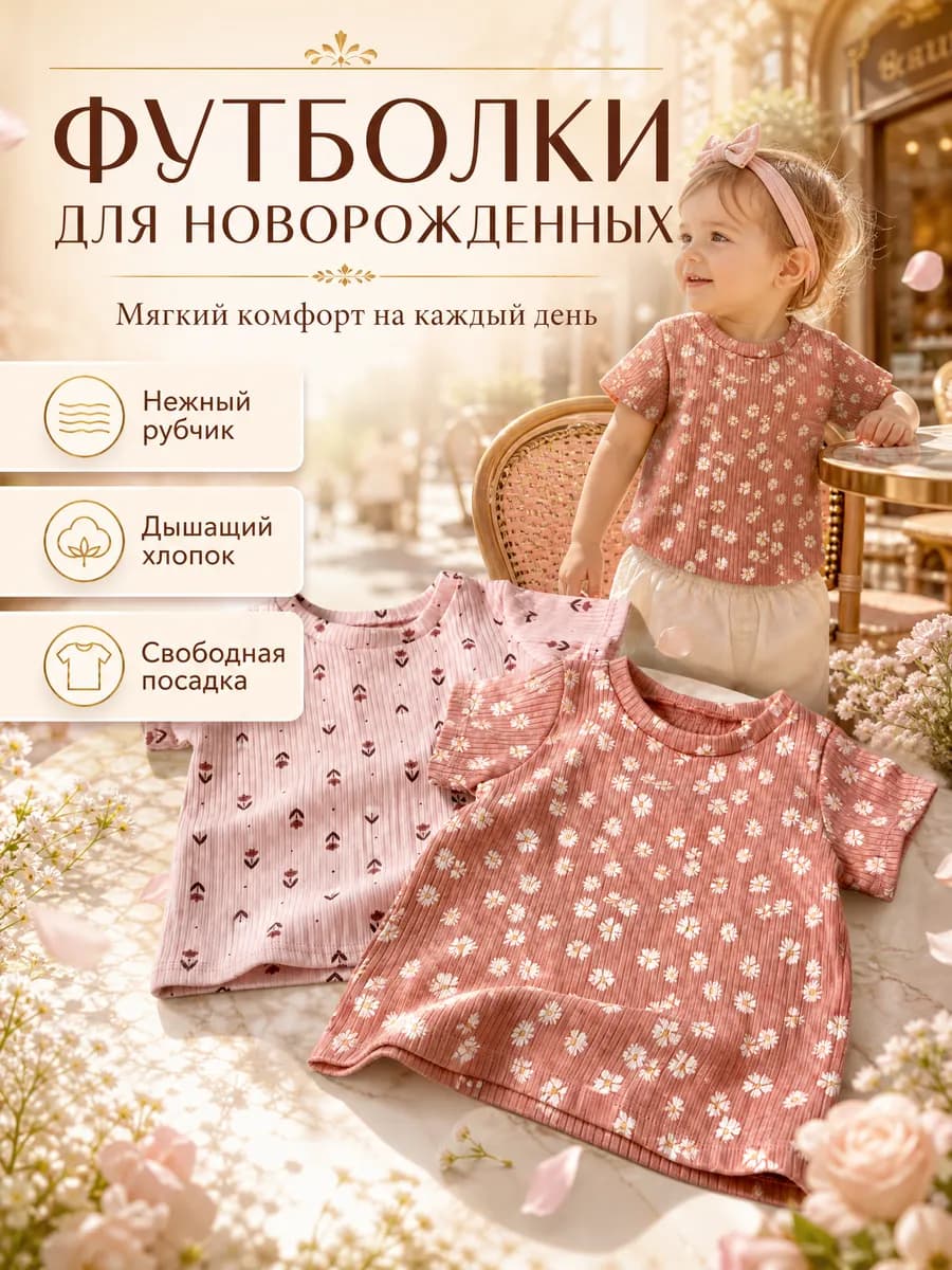 Футболки для новорожденных