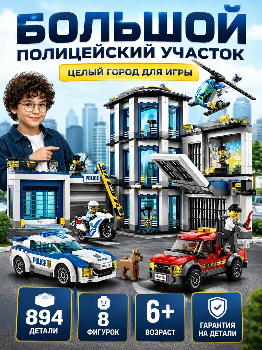 Конструктор для мальчиков Полицейский участок