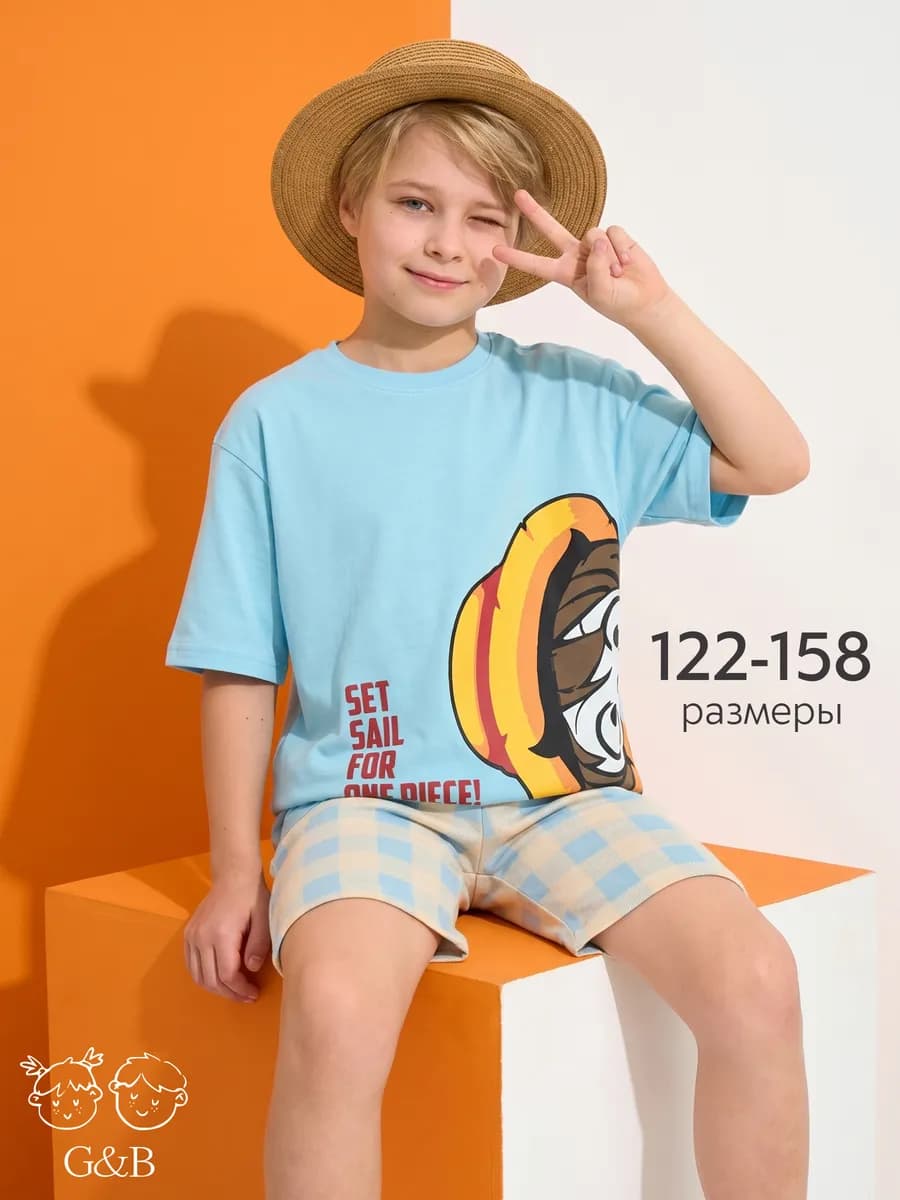 Пижама детская с шортами летняя