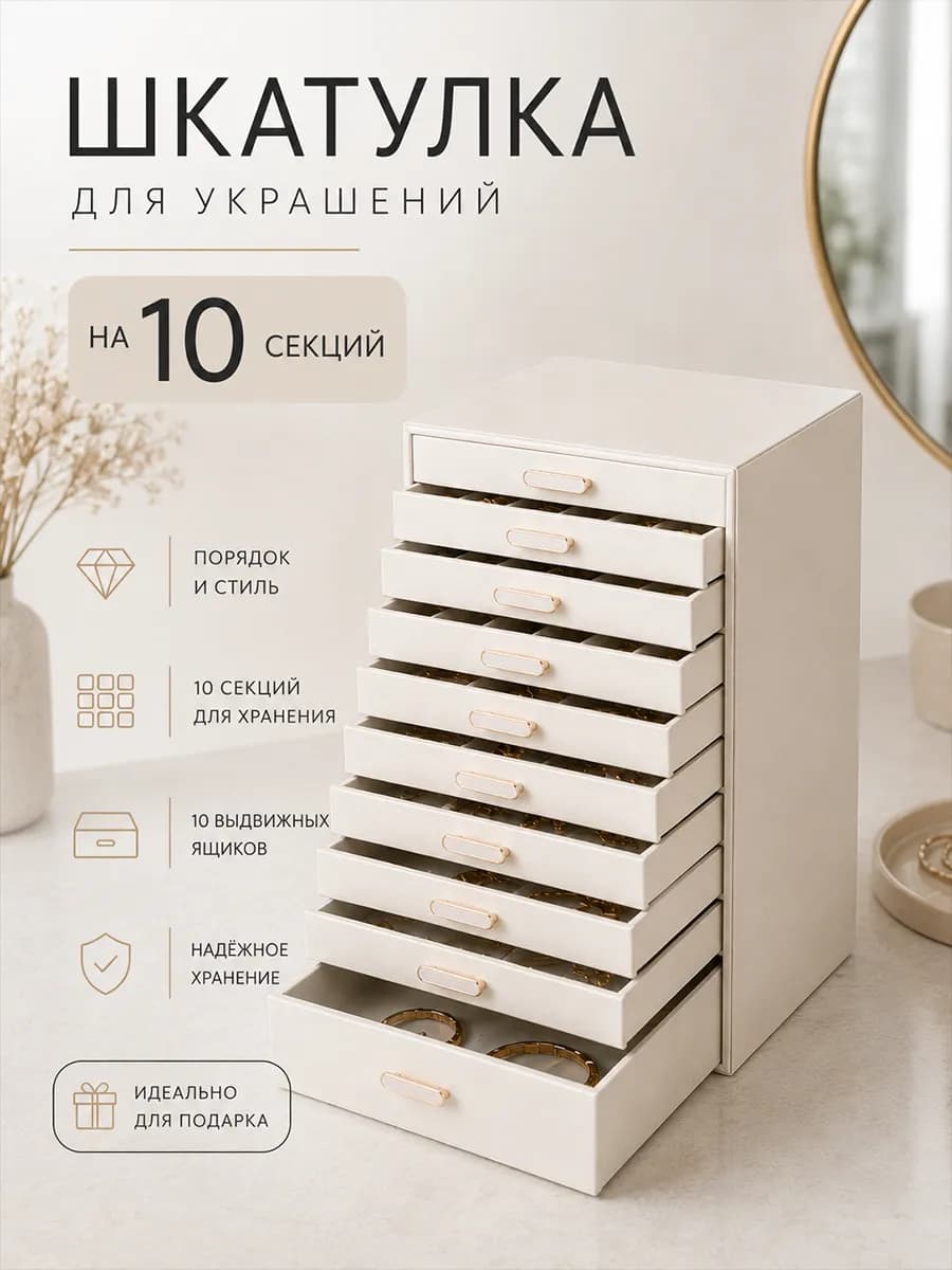 Шкатулка для украшений большая