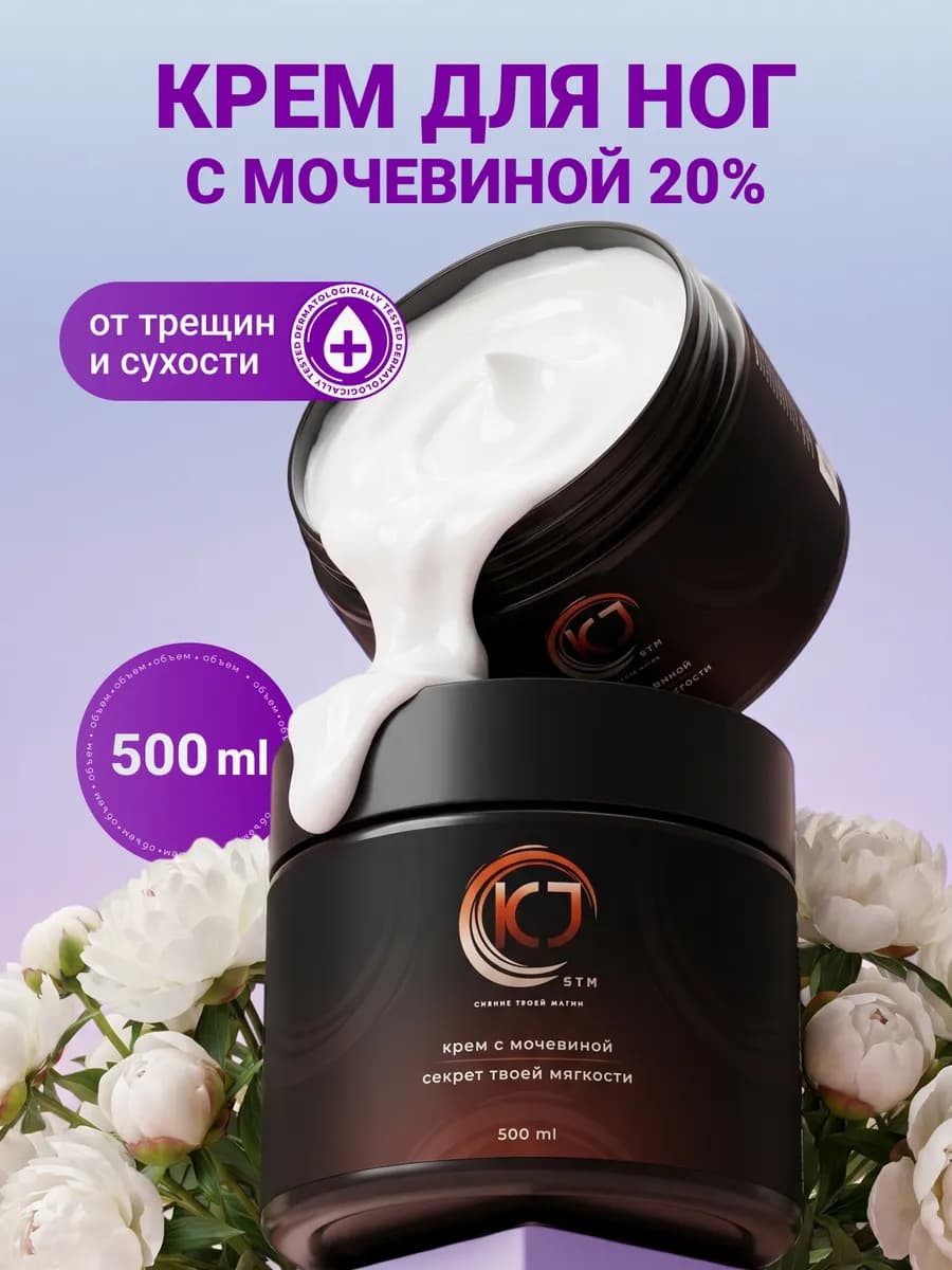 Крем с мочевиной 20% для ног от трещин и сухости