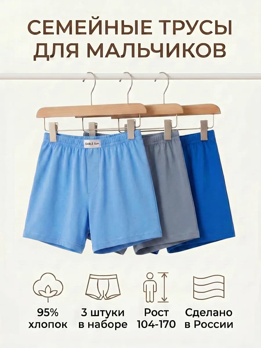 Трусы семейные детские набор