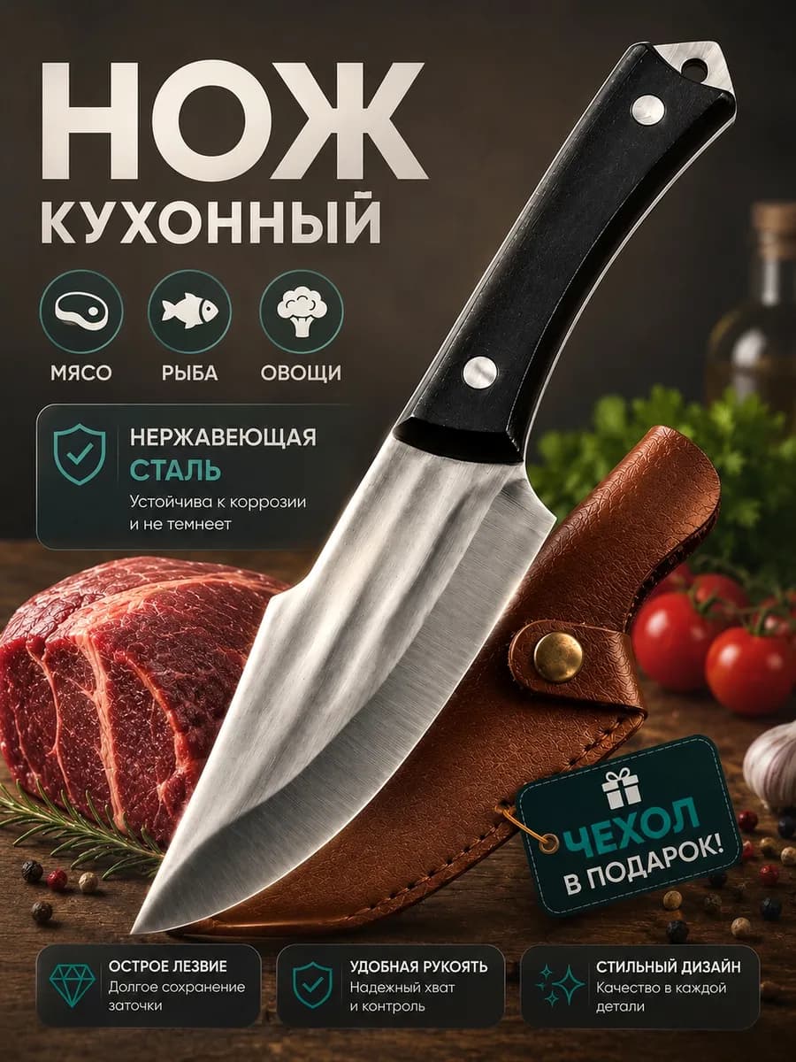 Сербский шеф нож кухонный для разделки мяса