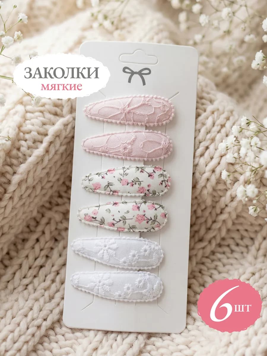 Заколки для волос клик-клак набор детские