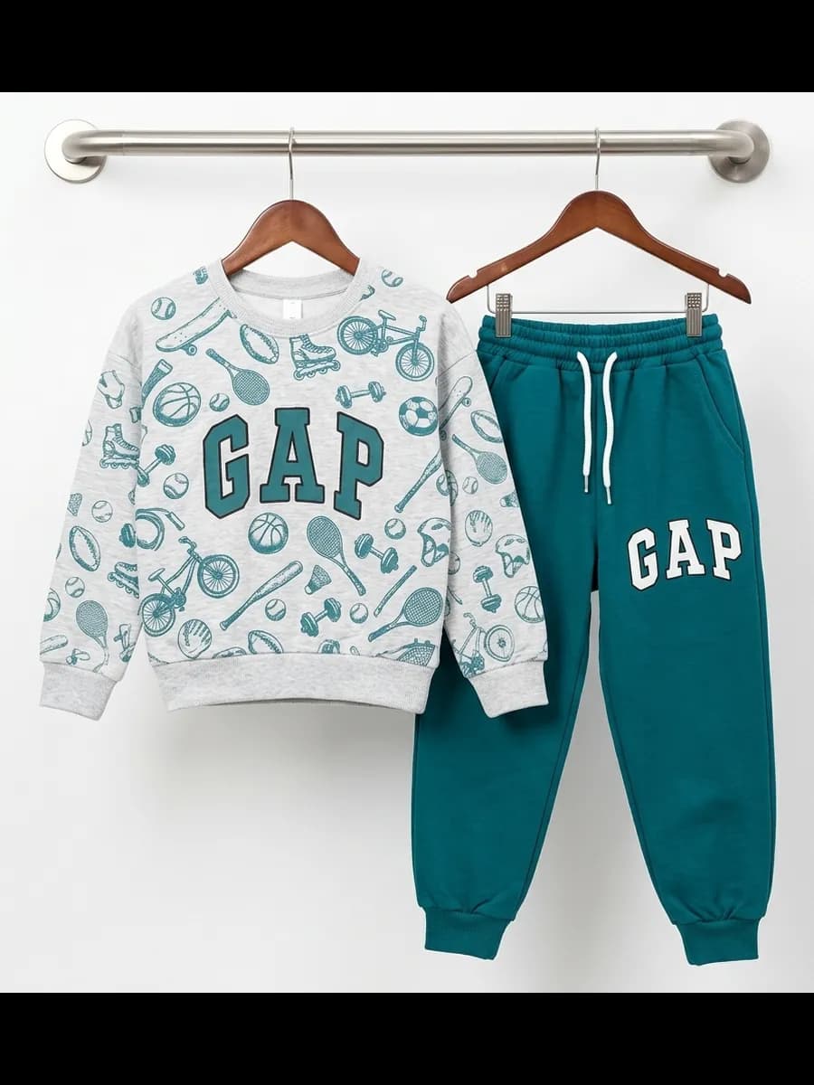 Cпортивный костюм оверсайз с принтом GAP