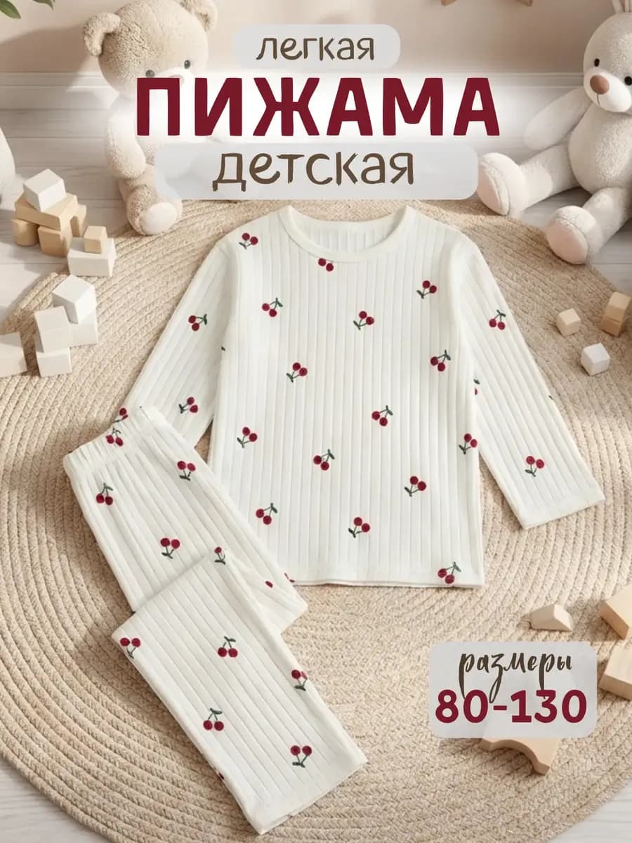 Пижама со штанами детская легкая