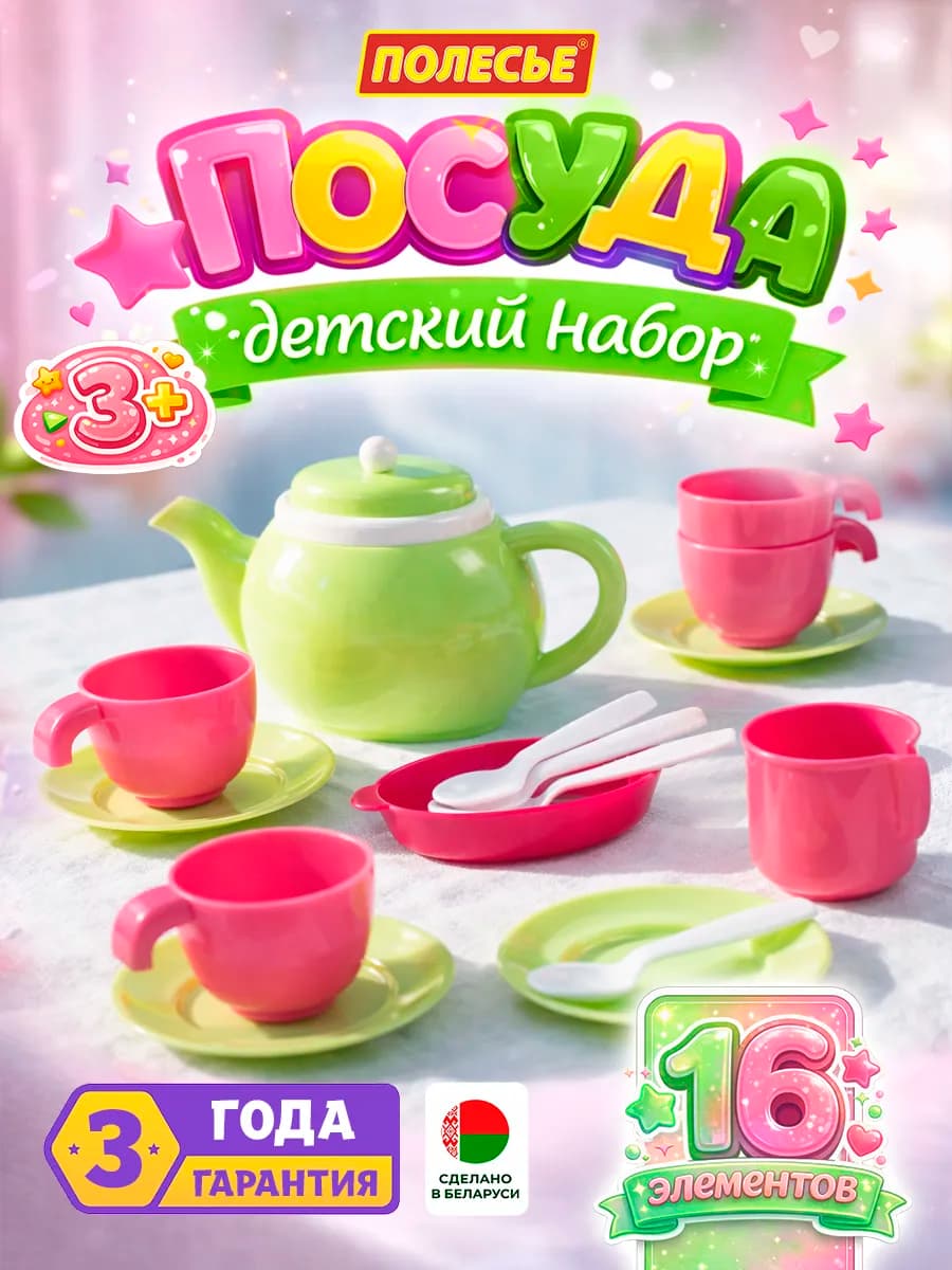 Посудка детская игрушечная для девочек