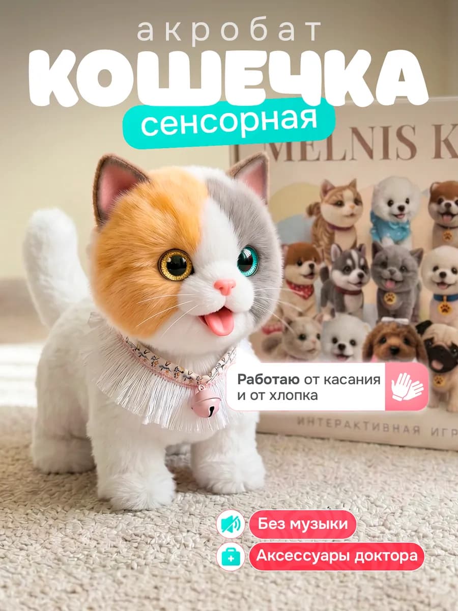 Кошка интерактивная акробат