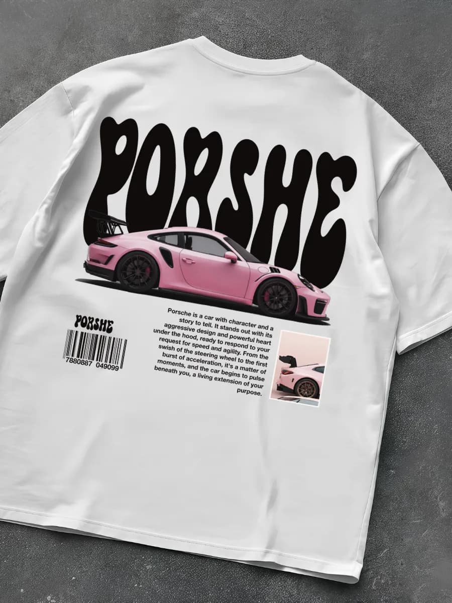 Футболка у2k оверсайз с принтом Y2K Porsche 911 GT3 порш