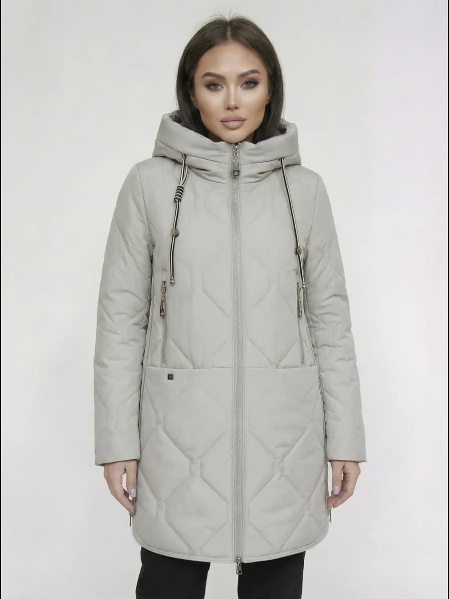 куртка удлиненная с капюшоном