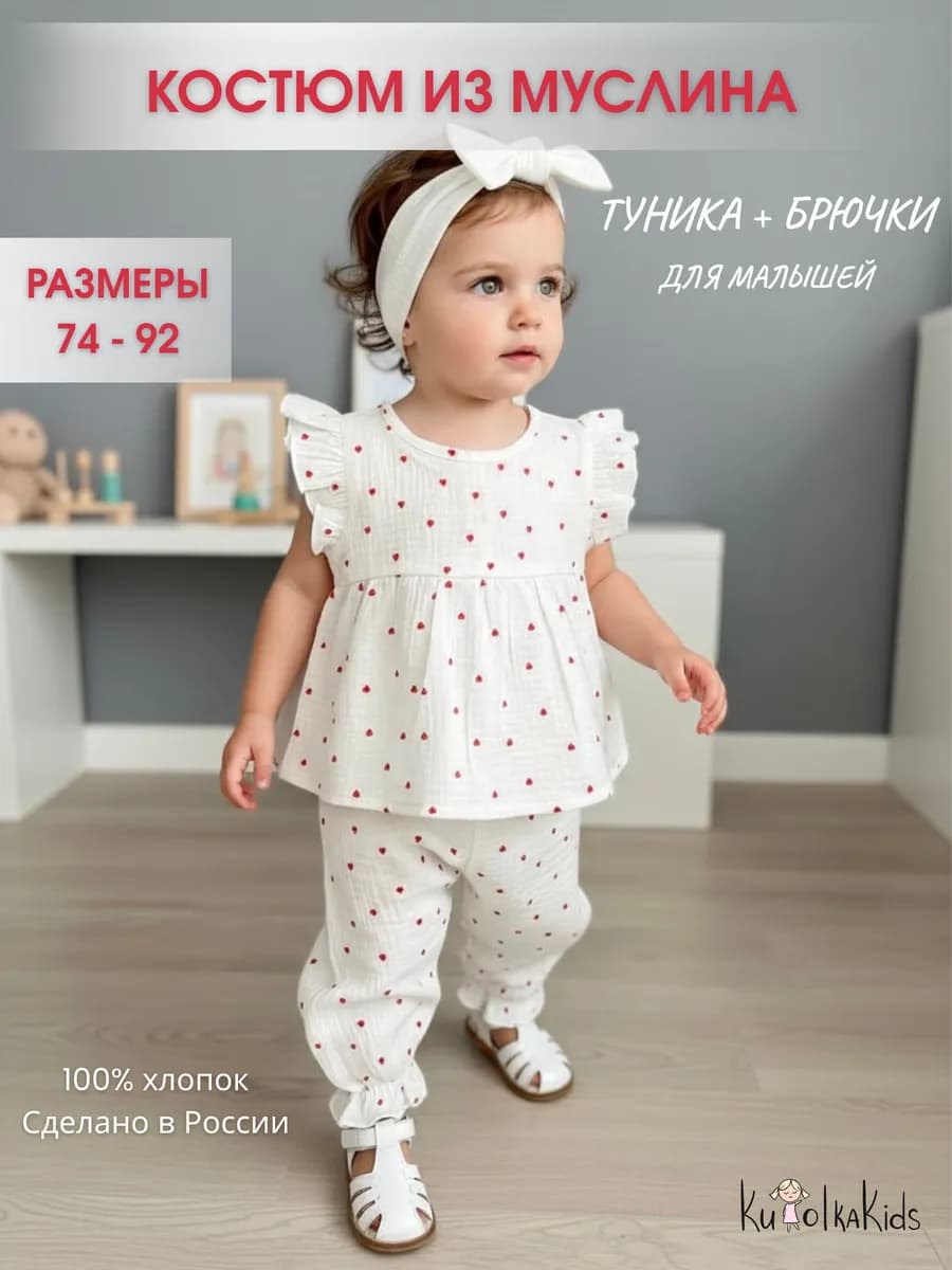 Муслиновый костюм для малышки