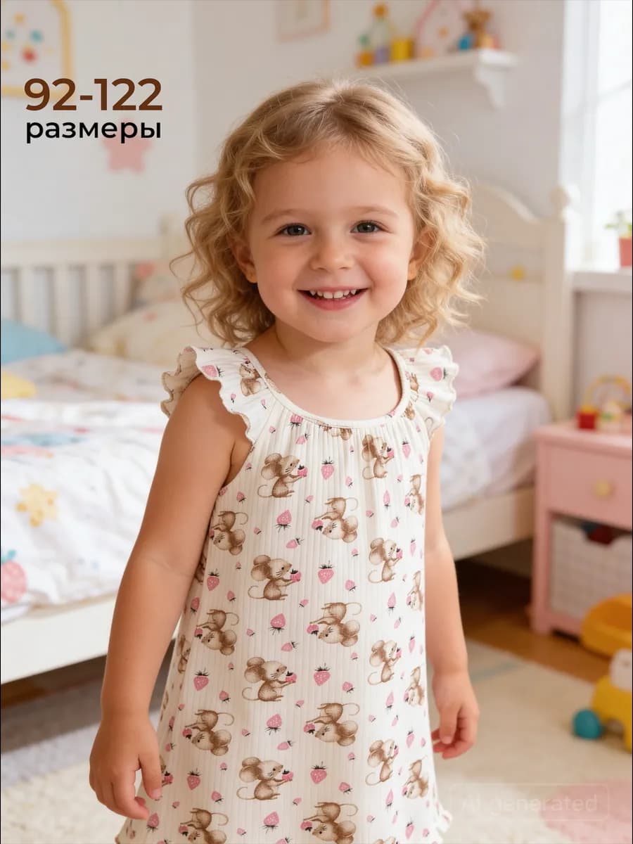 Ночная сорочка детская лапша