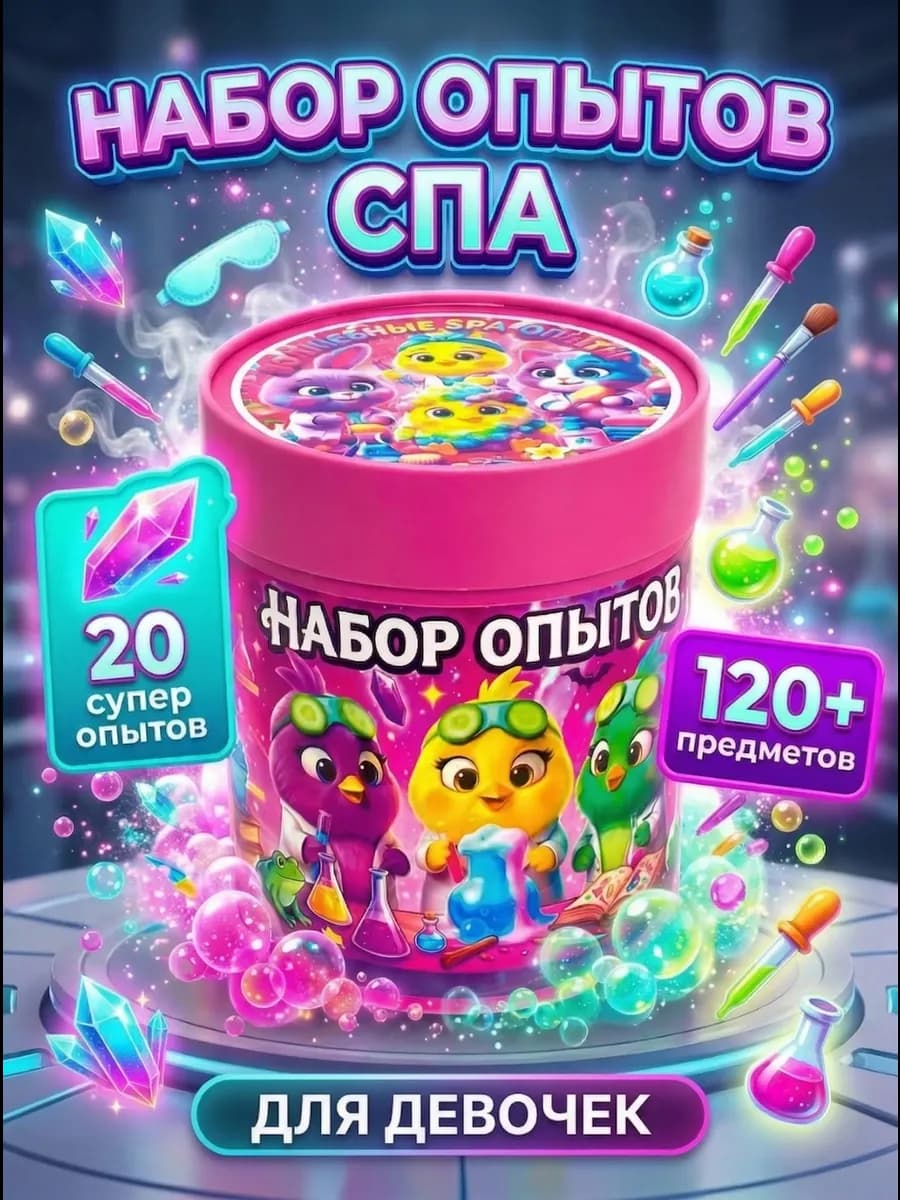 Набор опытов СПА лаборатория 20 в 1