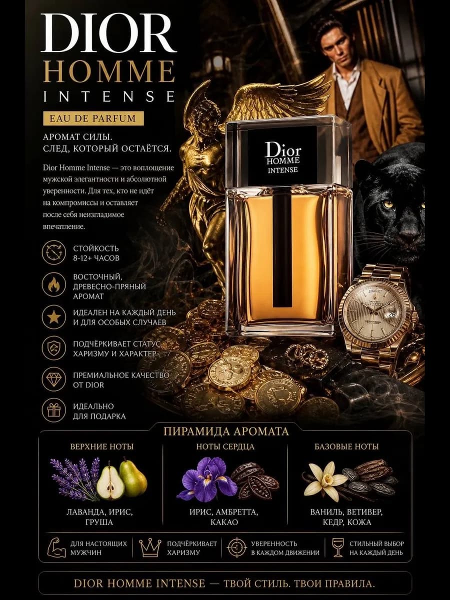 Мужские духи Christian Dior Homme Intense 100мл