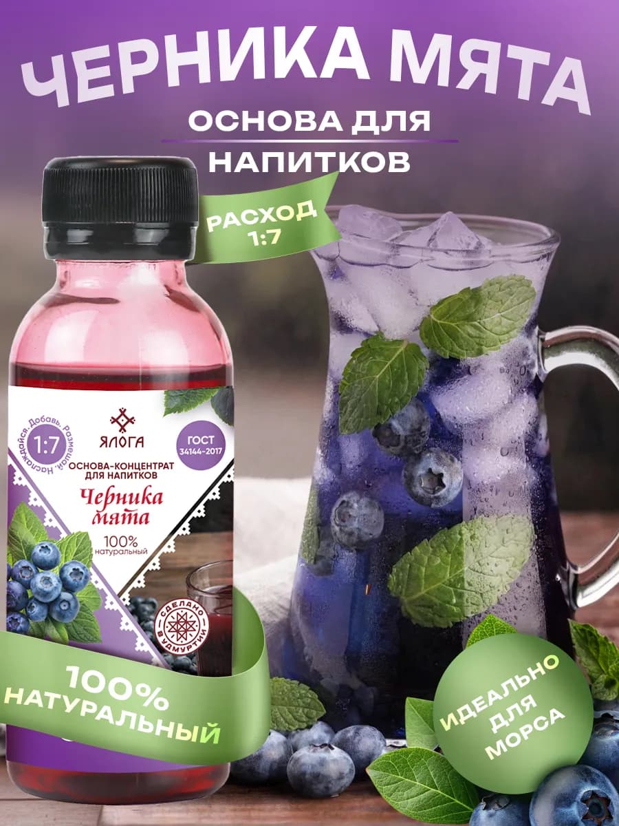 Черника мята, основа концентрат для напитков