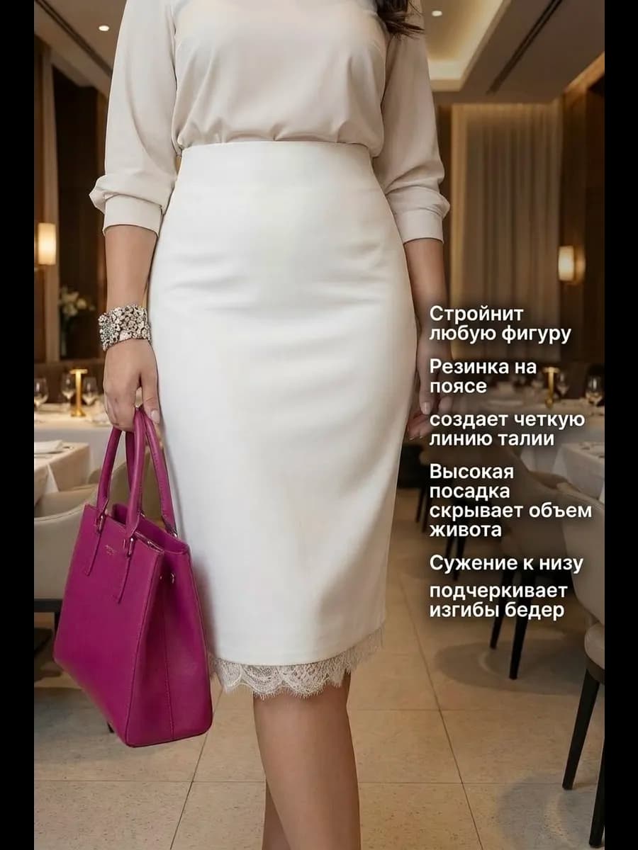 Юбка карандаш с гипюром большие размеры с кружевом