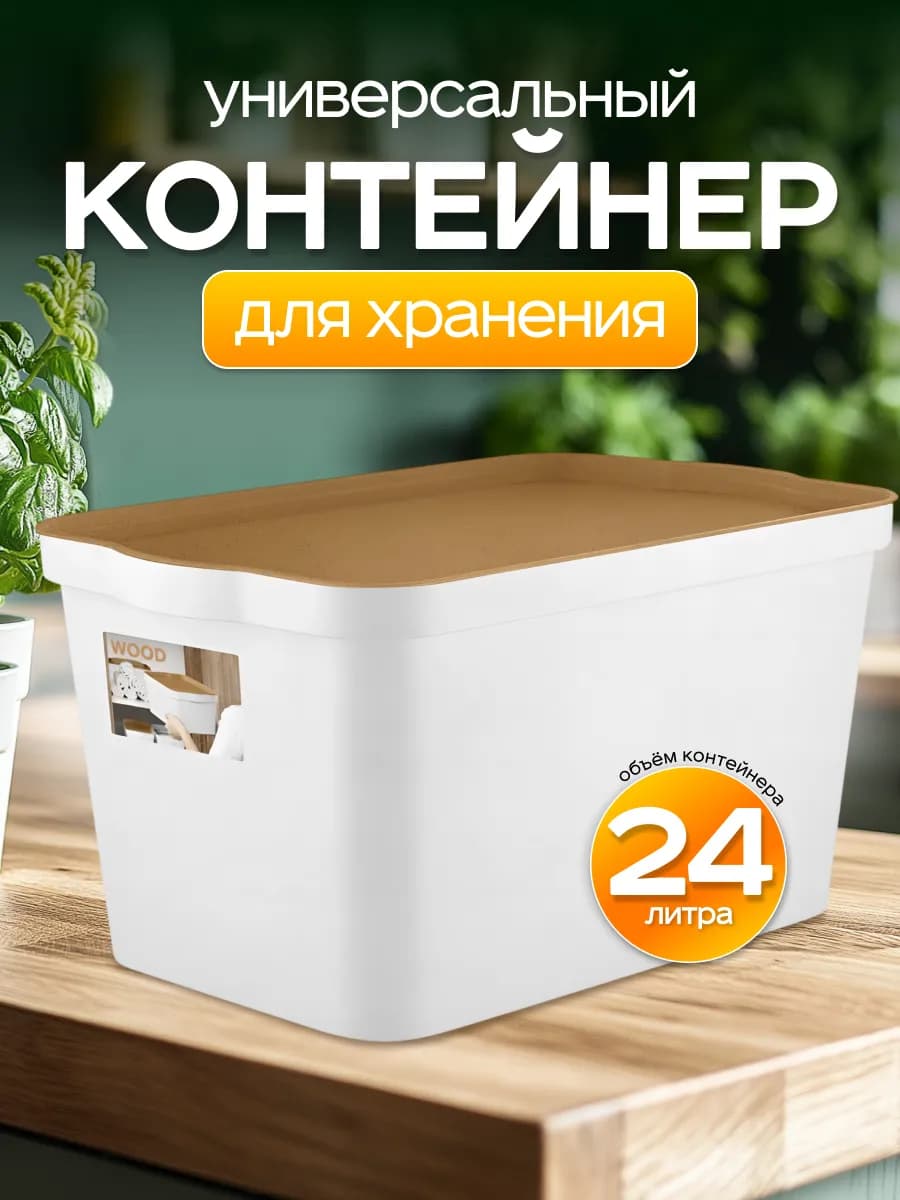 Контейнер для хранения пластиковый с крышкой