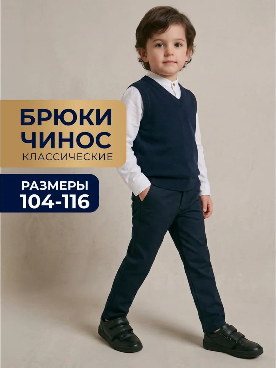 Брюки чинос классические детские
