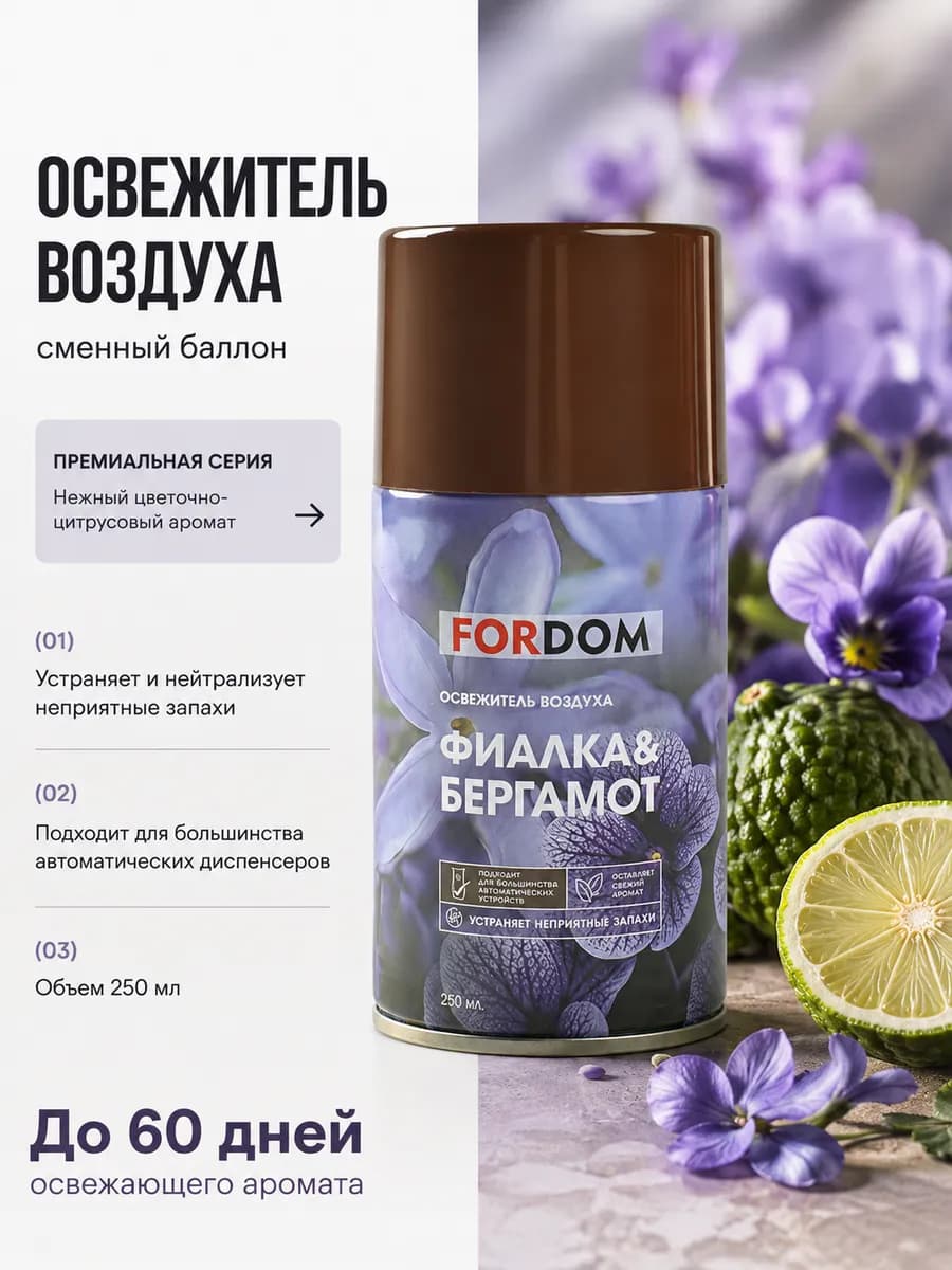 Освежитель воздуха сменный баллон, 250 мл