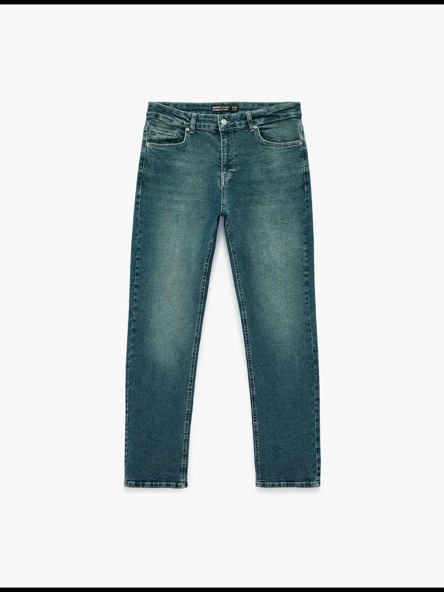 Джинсы Straight Fit из хлопка со средней посадкой