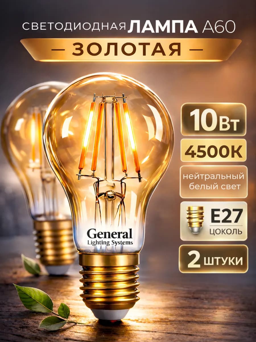 Светодиодная лампочка E27 10Вт 4500К нейтральный свет