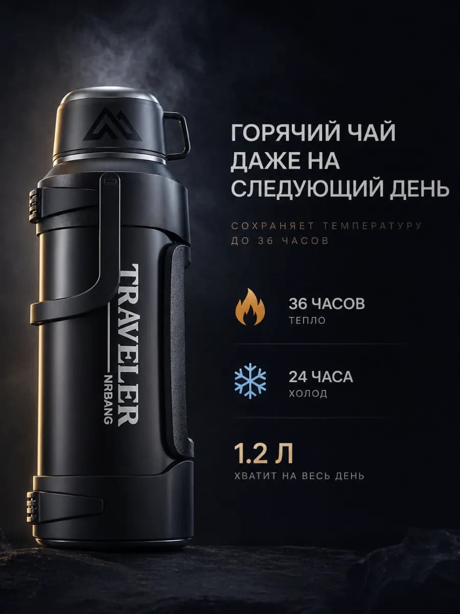 Термос 1,2л толстостенный