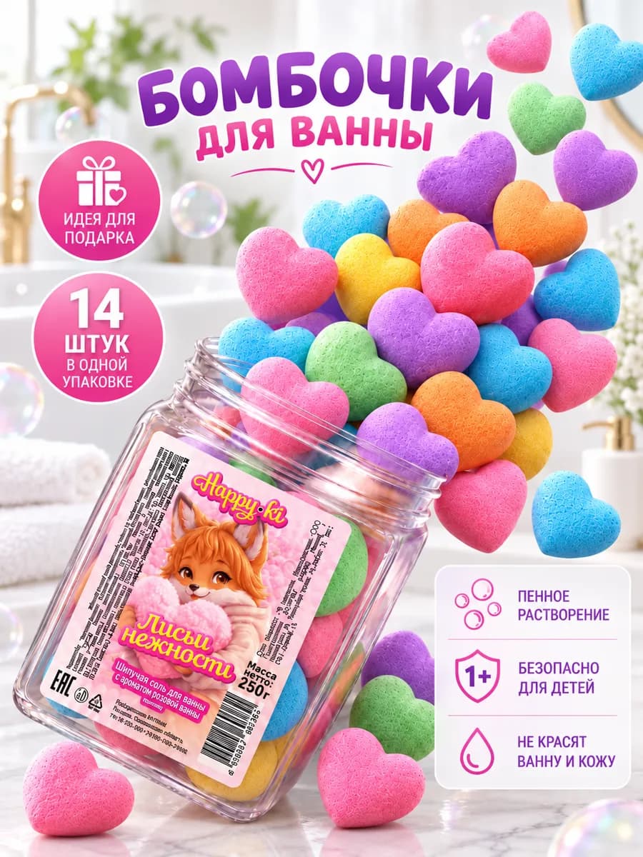 Бомбочки для ванны Набор "Лисьи нежности" 250г