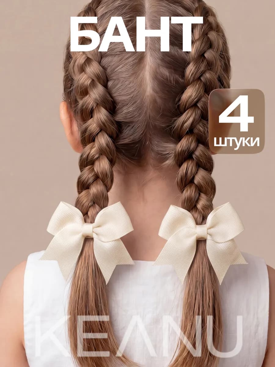 Бантики маленькие заколки детские школьные