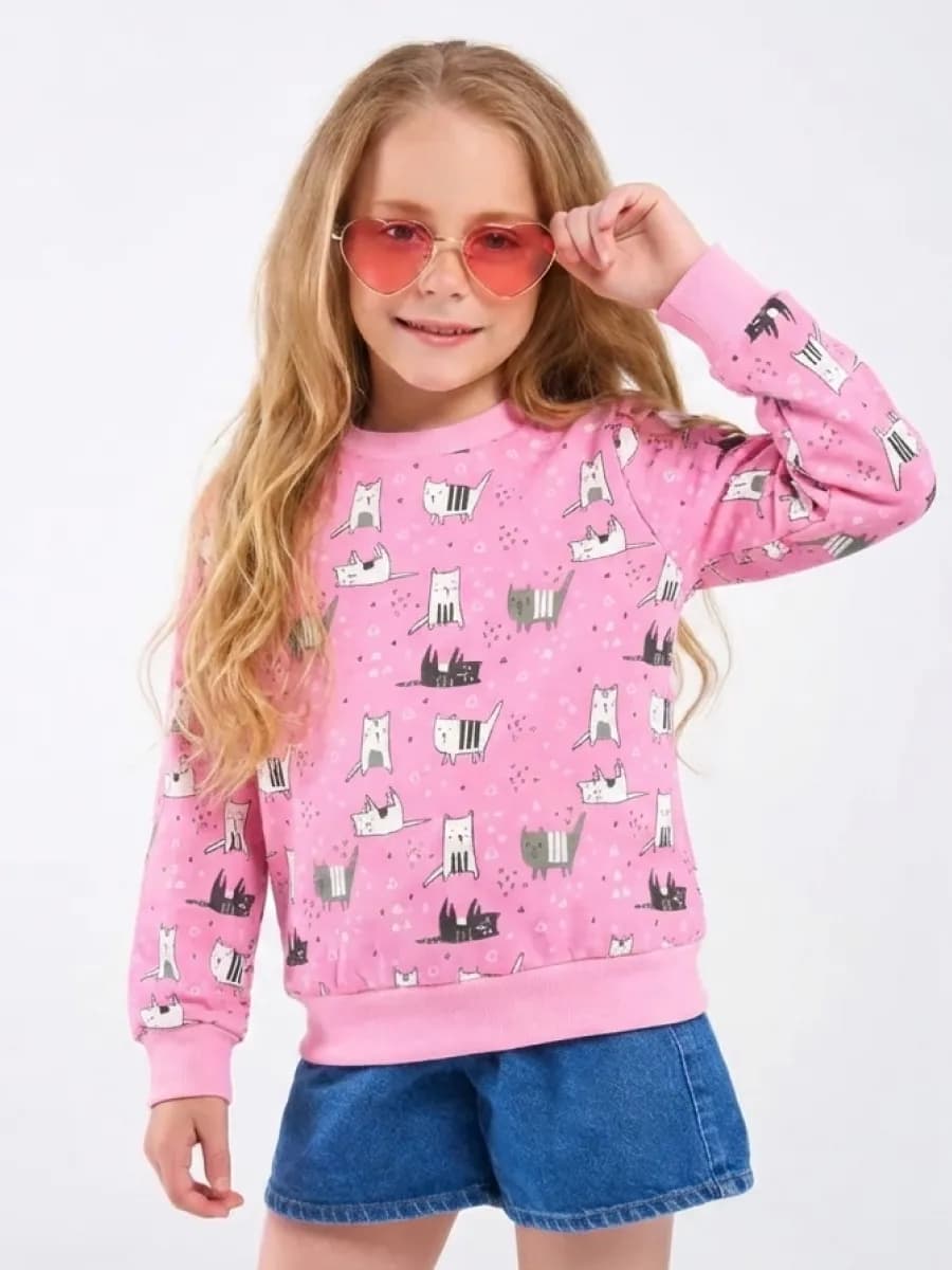 Свитшот толстовка для девочки и мальчика с начесом